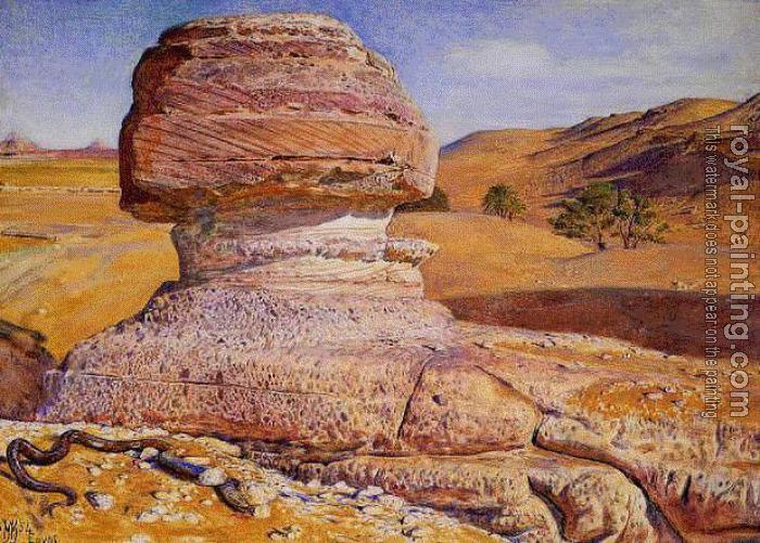 William Holman Hunt : The Sphinx Gizeh Looking towards the Pyramids of Sakhara